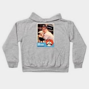 Bob Uecker Vintage Milwaukee Baseball Card Kids Hoodie